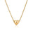 Stainless Steel Heart-shaped Alphabet Pendant Necklace