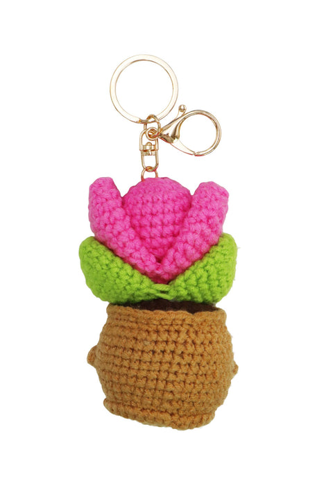 Large Emotional Support Pot Crochet Key Chain