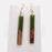 Resin Wooden Stick Rectangular Pendant Earrings