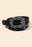Embroidered Buckle Faux Leather Belt