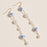 Blue Porcelain and Pearl Drop Earrings