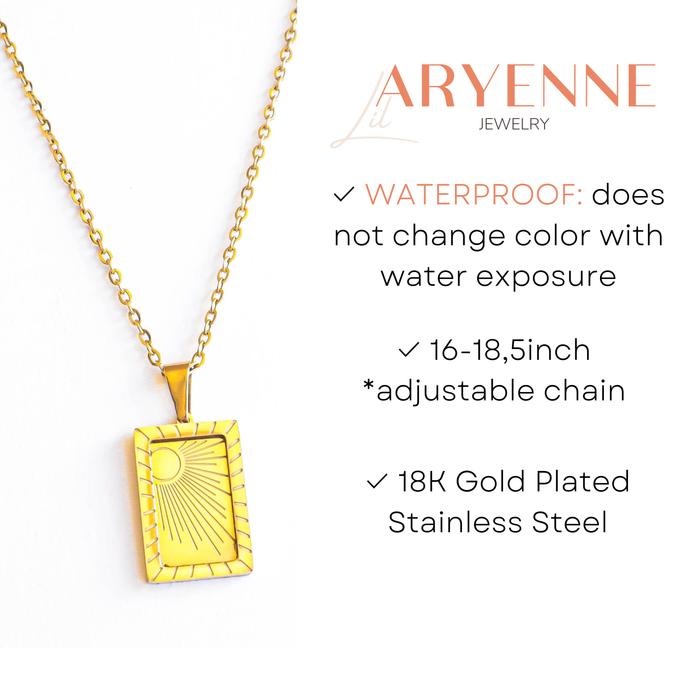 Rising Sun Necklace - Stainless Steel Gift