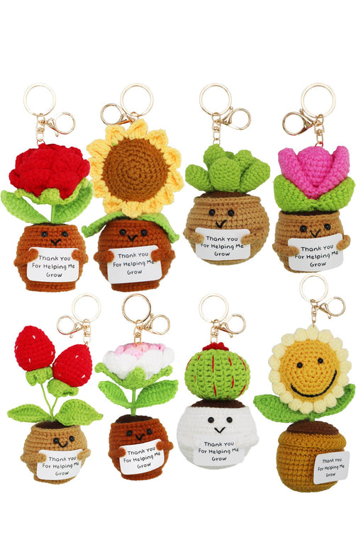 Large Emotional Support Pot Crochet Key Chain