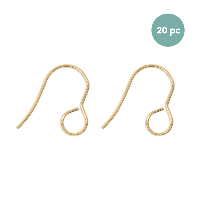 18K Gold PVD Stainless Steel Wire Earring Hooks