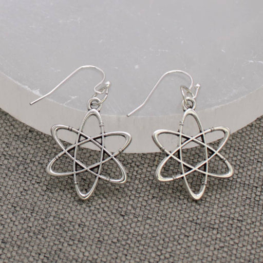 Pure Science Silver Atom Earrings