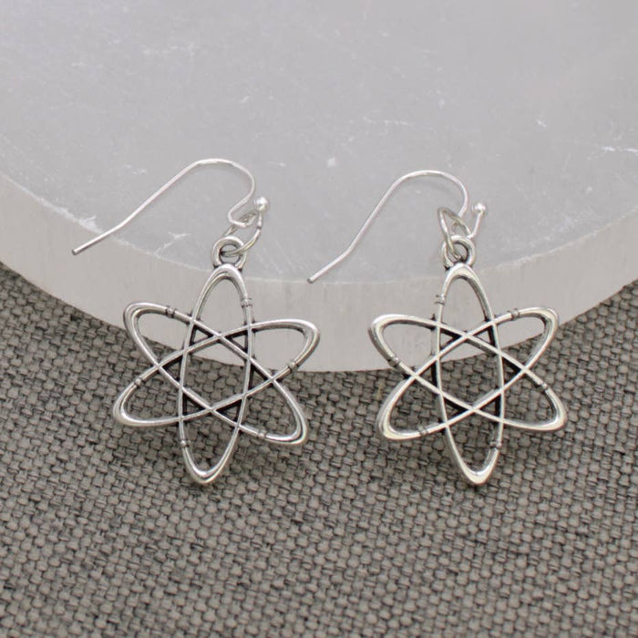 Pure Science Silver Atom Earrings