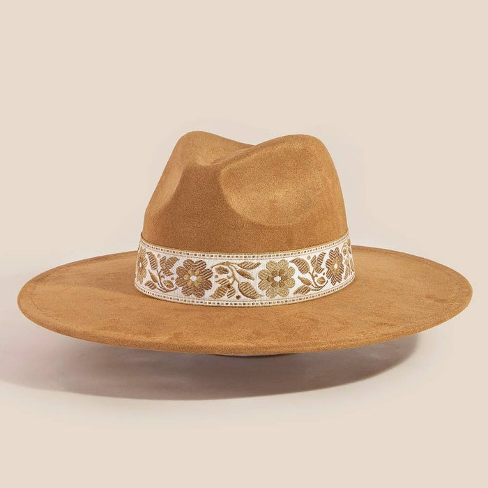 Flower Ribbon Bow Fedora Hat
