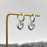 Heart Zircon 18K Golden Stainles Steel Huggie Earrings - FGS