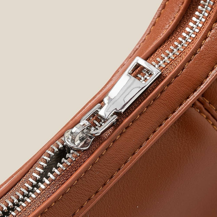 Faux Leather Round Multi Panel Hand Bag