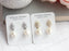 Glass Leaf Post Earrings | Baroque Pearl | Gold or Silver