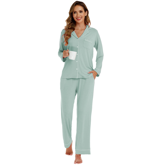 Women's Bamboo Viscose Long-Sleeve Pajama Set