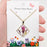 Floral Square Pendant Pressed Dried Flowers Necklace