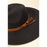 Faux Leather Belt Straw Fedora Hat
