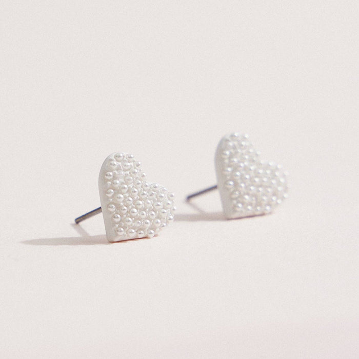 Heart Earring with CZ Stones
