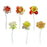 Glass Spring Flowers 16"