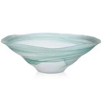 Glass Bowl 6"x17.5" Blue