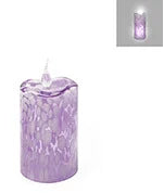 Candle Glass 8"x3.5" Lavender
