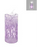 Candle Glass 10"x3.5" Lavender