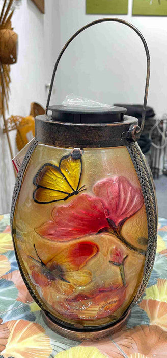 Solar Lantern Butterfly & Lotus