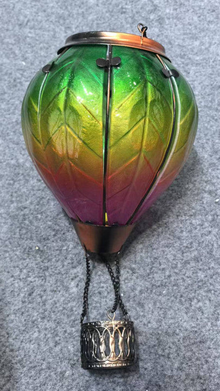 Hot Air Balloon Lantern LED Green/Yellow/Pink
