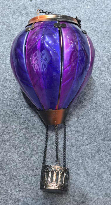 Hot Air Balloon Lantern LED Purple/Blue