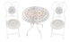Patio Set Ceramic & Metal White w/Mosaic