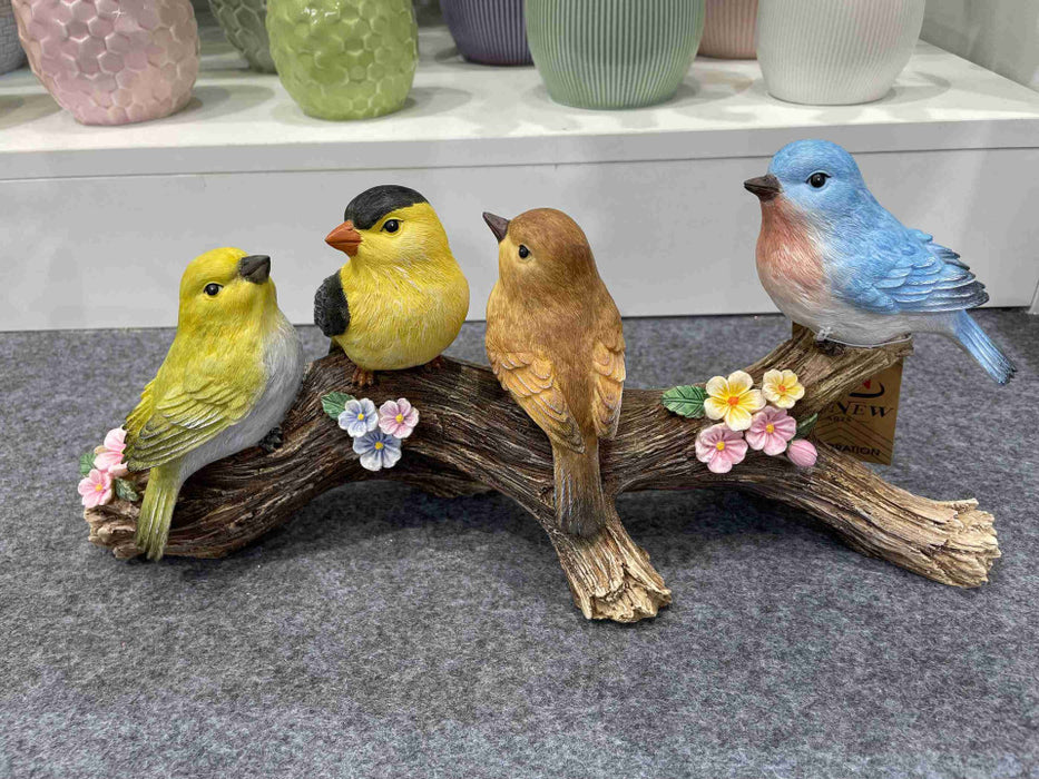 Branch with Four Birds