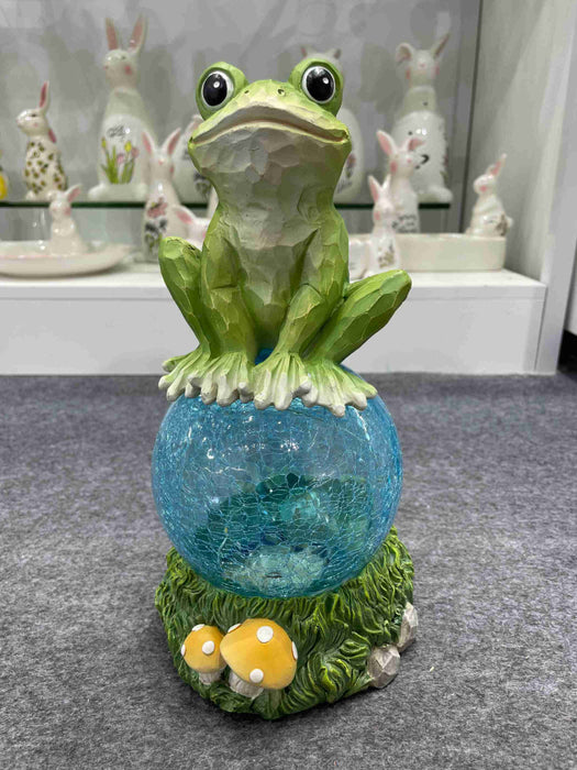 Solar Frog on Blue Ball