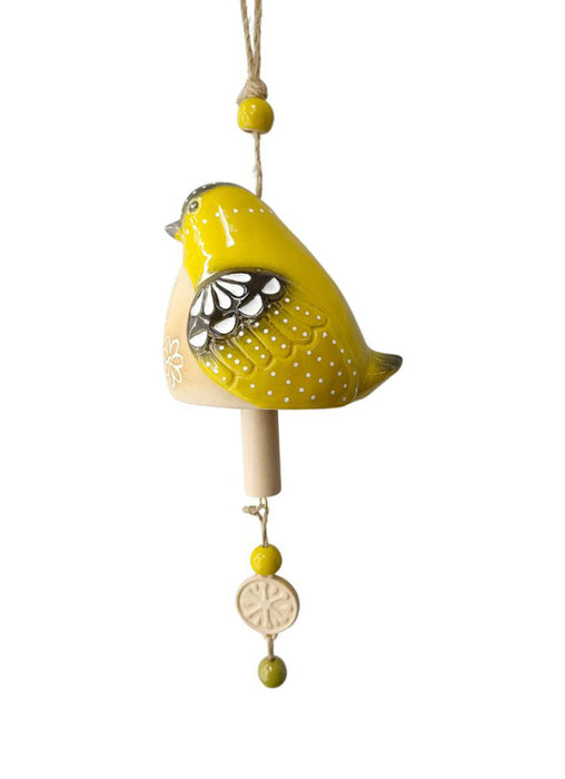 Wind Chime Yellow Bird Ceramic
