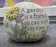 Garden Stone with Flowers and Text