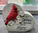 Garden Stone Heart w/Cardinal & Text