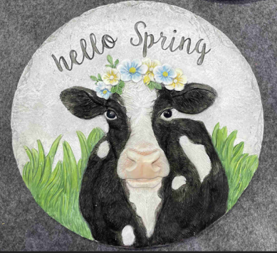 Stepping Stone with Pig/Cow & Greeting