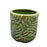 Planter Ceramic Leaf Design Green