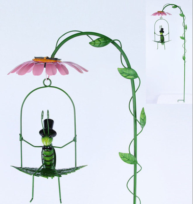 Stake Solar Grasshopper on Swing