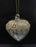 Orn Glass Heart with Gold Beads