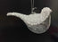 Orn Bird Glass Crackle with White Beads