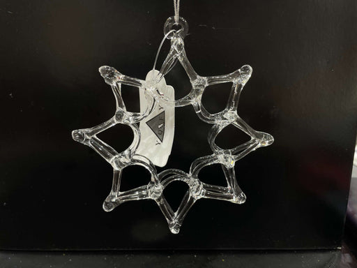 Orn Snowflake Clear Glass 8 Points