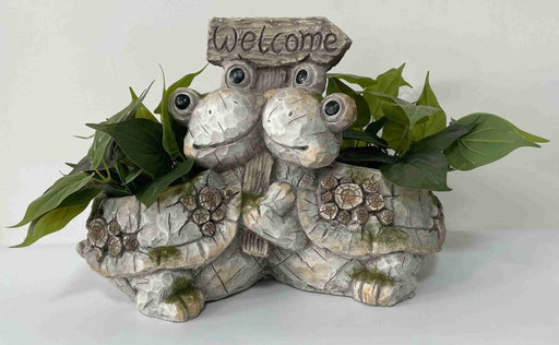 Planter Turtle Couple Welcome
