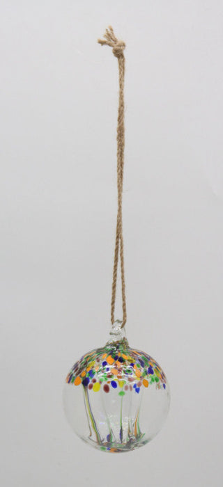 Glass Hanging Ball 6" Summer Colour
