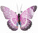 Butterfly Pink Metal 22" x 14"