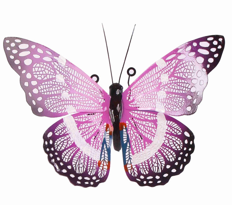 Butterfly Pink Metal 22" x 14"