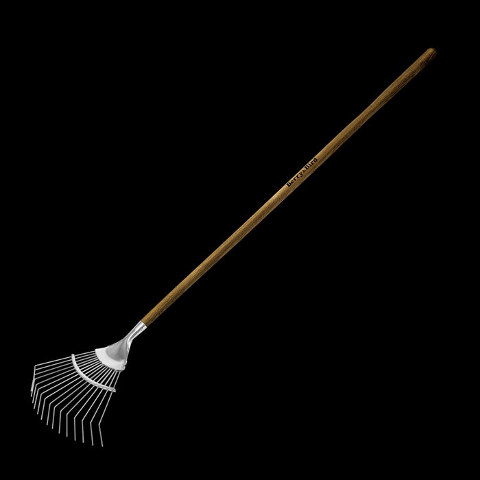 Lawn & Leaf Rake Long Handled B&B SS
