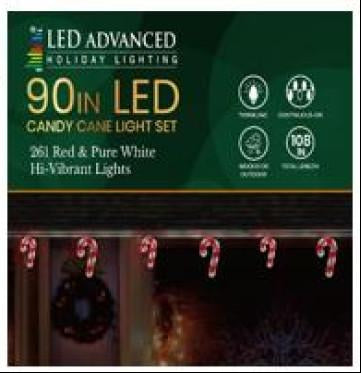 Candy Cane 6" & 8" Light String