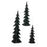 Tree Flocked Resin 10-17.75" 3/set