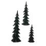 Tree Flocked Resin 10-17.75" 3/set
