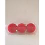 Orn- Flocked Ball -120mm-Red