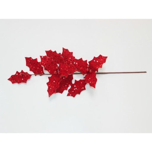 Spray Velvet Sequin Holly 27"