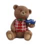 Sitting Bear W/Toy Plane 6"