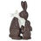 Chocolate easter Bunny W/Baby 11"