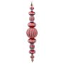 42" Mat/Shiny Hanging Finial-Red & White